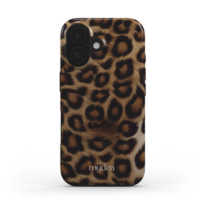 Cover Tough MagSafe con stampa leopardata realistica e finitura lucida – look iconico, grintoso e glamour