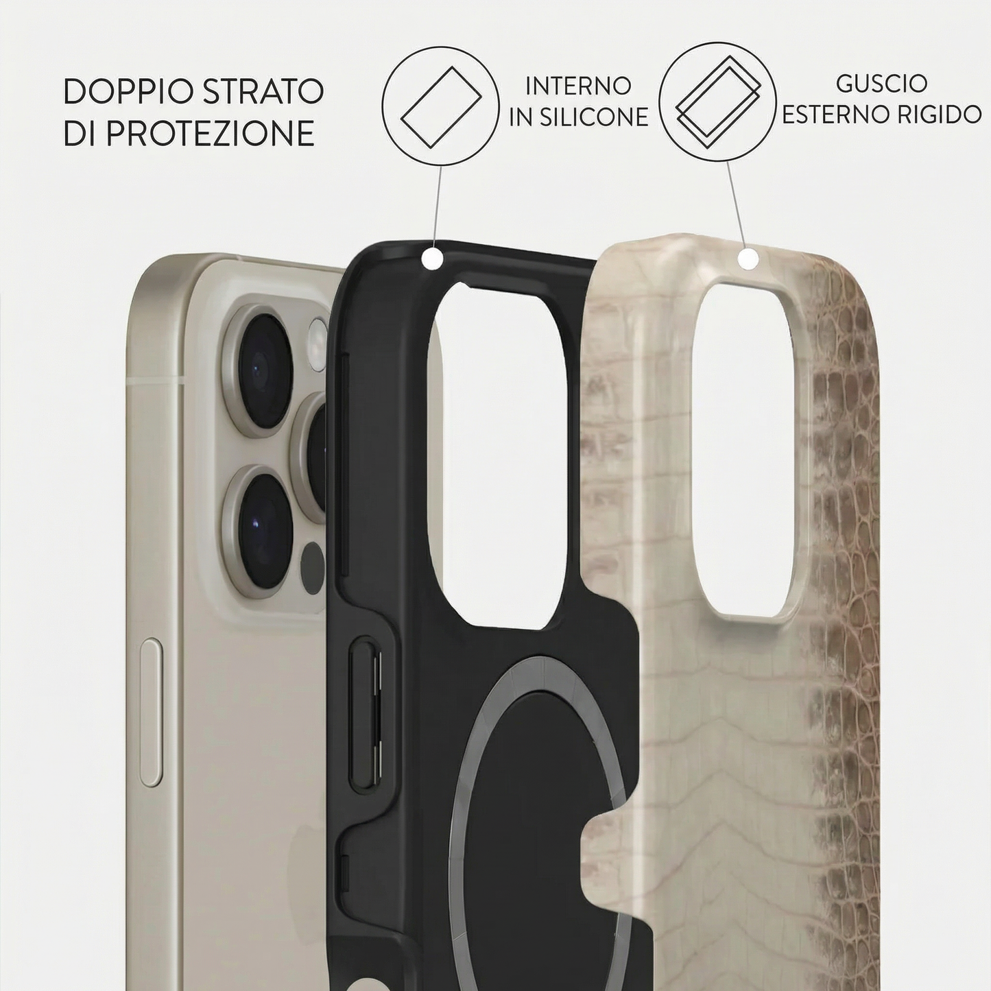 Beige Python MagSafe