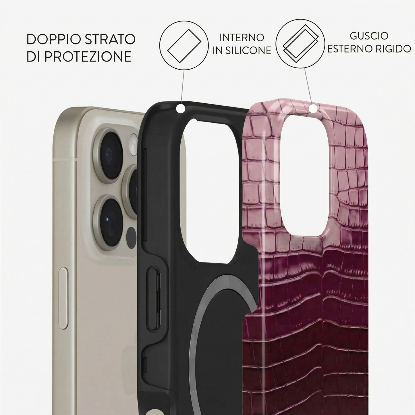 Crocodile cramoisi MagSafe